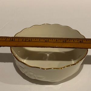 Lenox  Beige   And Gold Candy Dish 4 1/2 “ Dia.